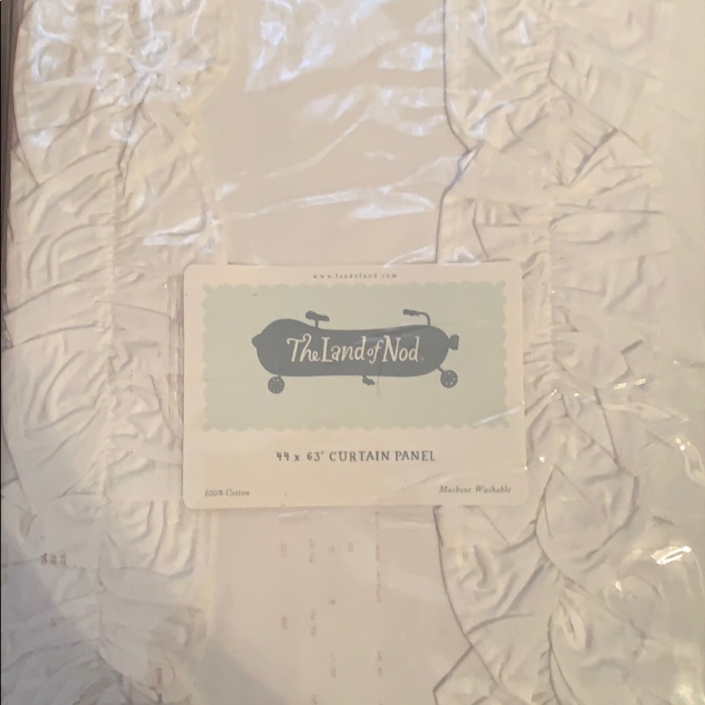 Land of Nod ruffle curtains